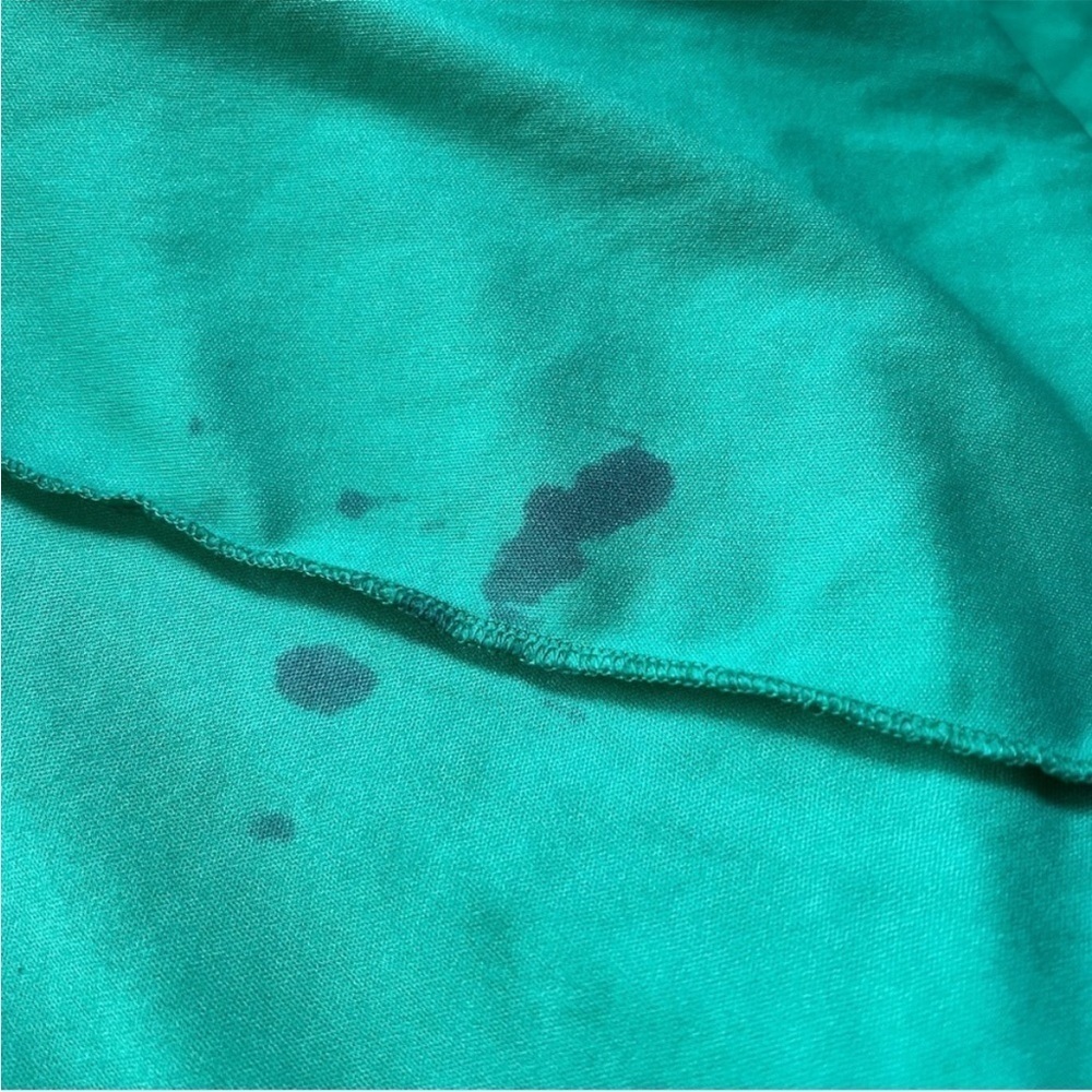 Lulus Small Green Floral V-Neckline Wrap Dress Spring Wedding Guest - Picture 8 of 9